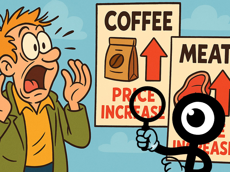 Matpriskollen i april: Extrem prisökning på kaffe och köttpriserna fortsätter upp. - Matpriskollen